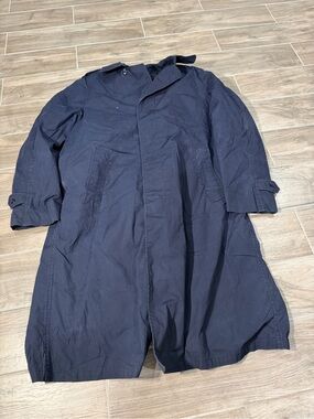 VTG Military All Weather Coat Jacket Mens 40L Blue Removable Liner AF 1600